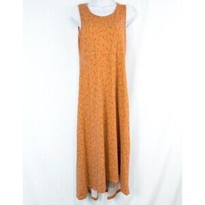 Duluth Trading Co To 'n' Flow Maxi Dress Size XS Burnt Orange Floral Cottagecore